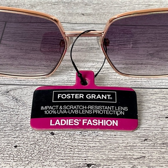 Foster GRANT CATEYE ROSE GOLD SUNGLASSES - Picture 2 of 5